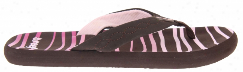 Reef Seaside Sandals Brown/pink/stripes