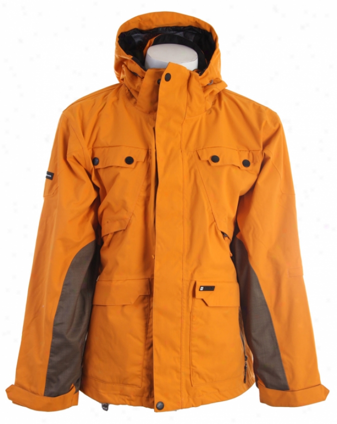 Ride Admiral Shell Snowboard Jacket Orange Rip Hinder