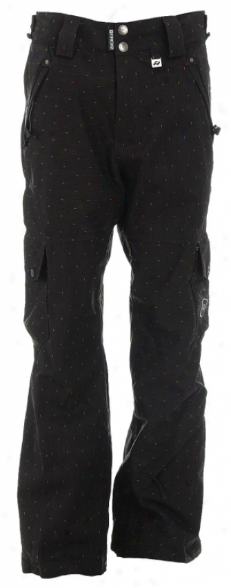 Ride Attica Vented Snowboard Pants Black Limone Diamond Stripe