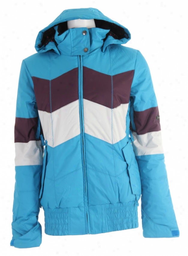 Ride Greenwood Insulated Snowboard Jacket Bluebird/deep Plum/white Ice