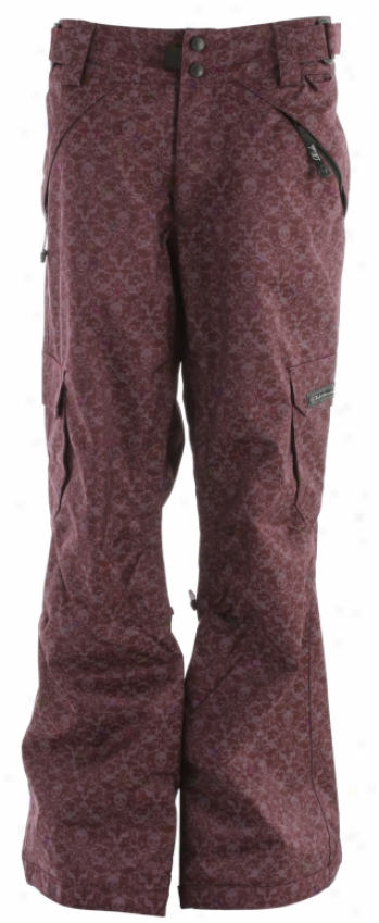 Ride Highland Insulated Snowboard Pants Damaskull Denim Print