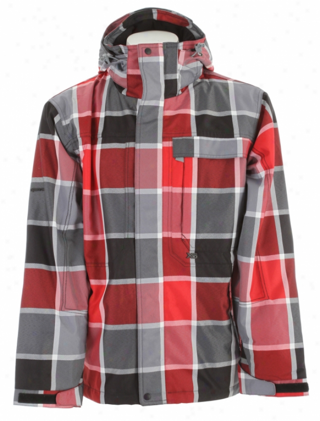 Ripzone Champion Snowboard Jacket Crimson/black