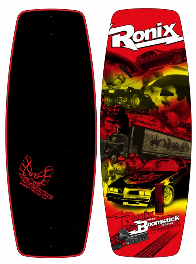 Ronix Boomstick Bi Level Wakeskate American Red/uellow/ White 40&quot;