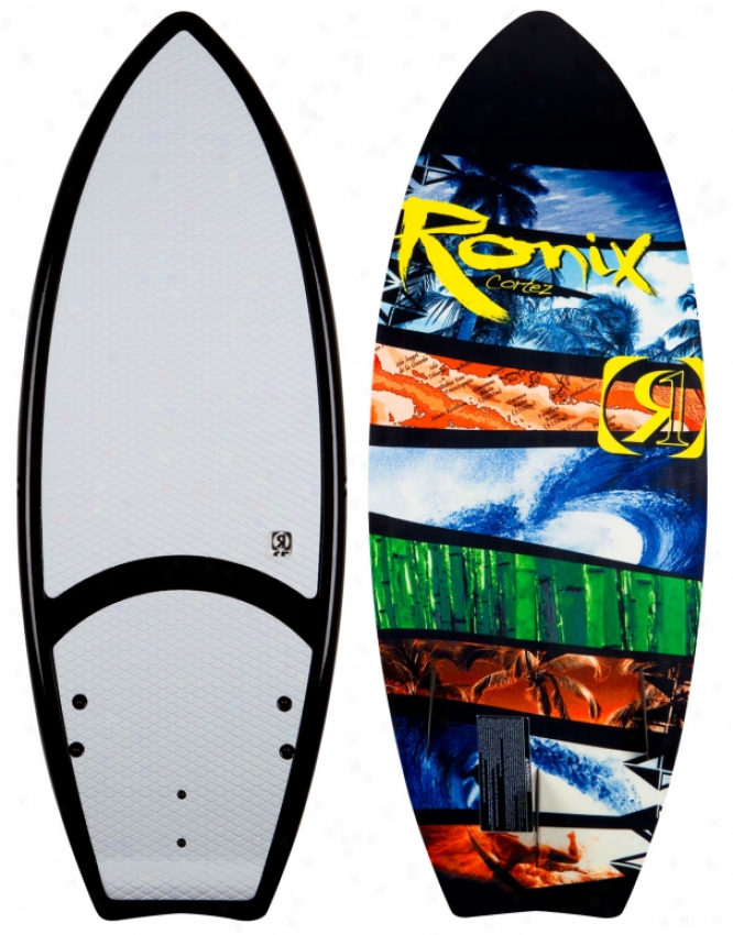 Ronix Cortez Wakesurf Board Black/green/yellow/ Blue 5&apos; 4&quot;