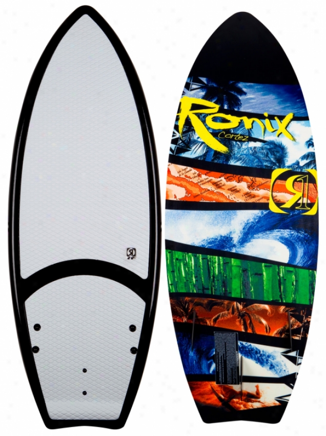 Ronix Cortez Wakesurf Board White/green/yellow/ Blue 4&apos;8&quot;