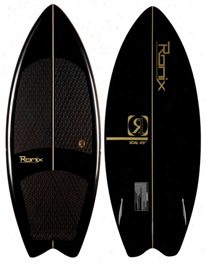 Ronix Koal Wakesurf Board Black/gold 4&apos;6&quot;