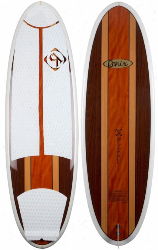 Ronix The Duke Longboard Wakesurf Board Tri Color Wood 5&apos;5&quot;