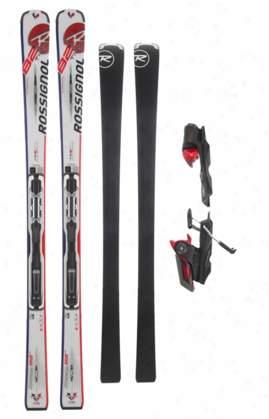 Rossignol Avenger 82 Ti Tpx Skis W/ Axial 2 120 Red/black Bindings