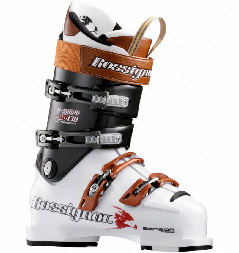 Rossignol B-squad Pro 130 Carbon Ski Boots Wht/ant