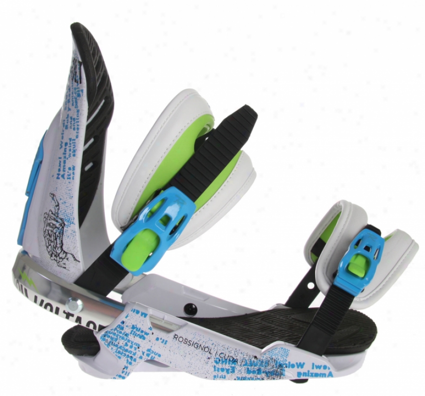 Rossignol Cuda V2 Snowboard Bindings White/cyan