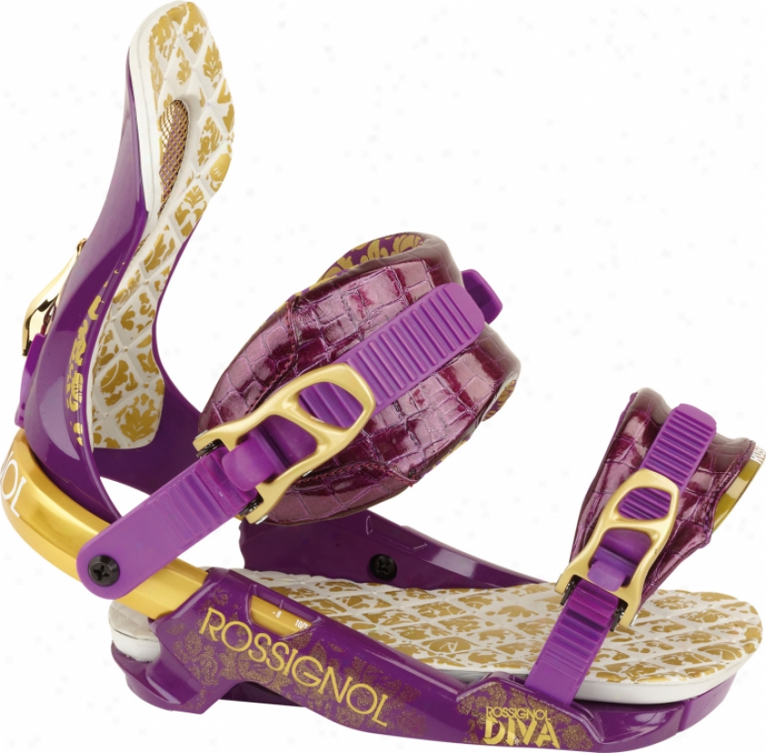 Rossignol Diva Snowboard Bindings Purple/gold