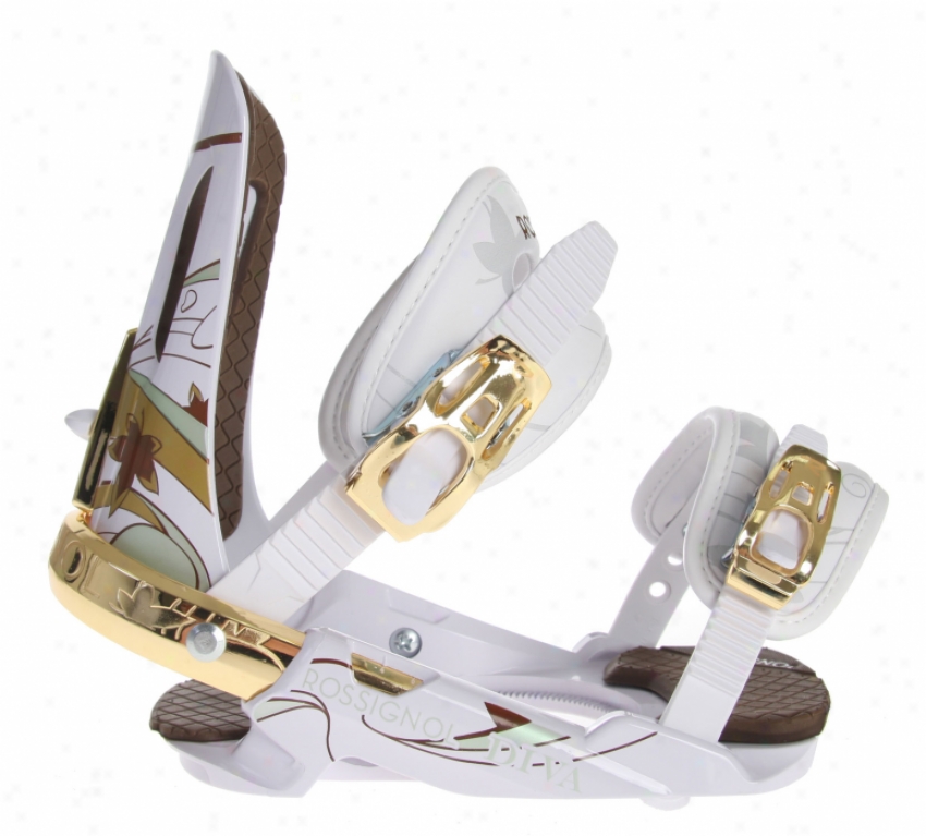 Rossignol Diva Snowboard Bindings White/gold