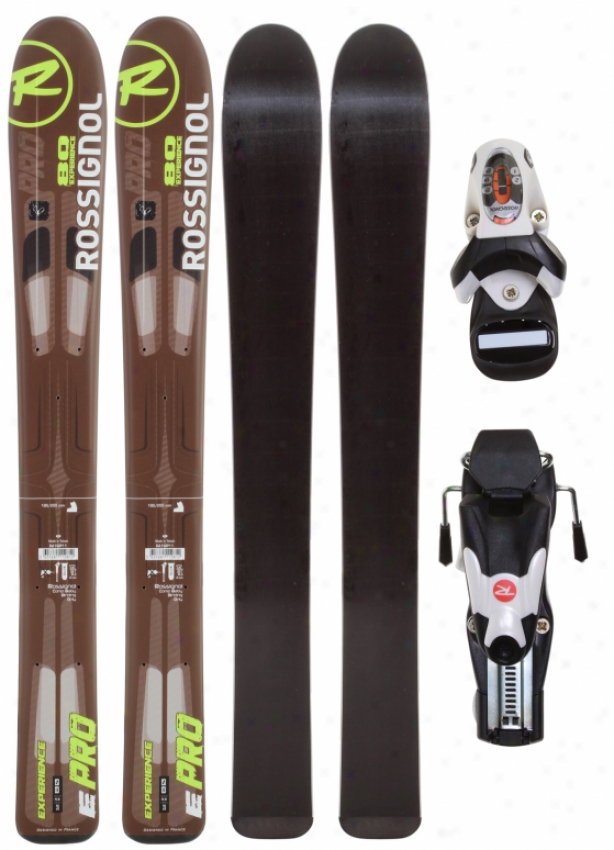 Rosskgnol Experience Pro Jr Skis W/ Comp Kid Bindings Black/white