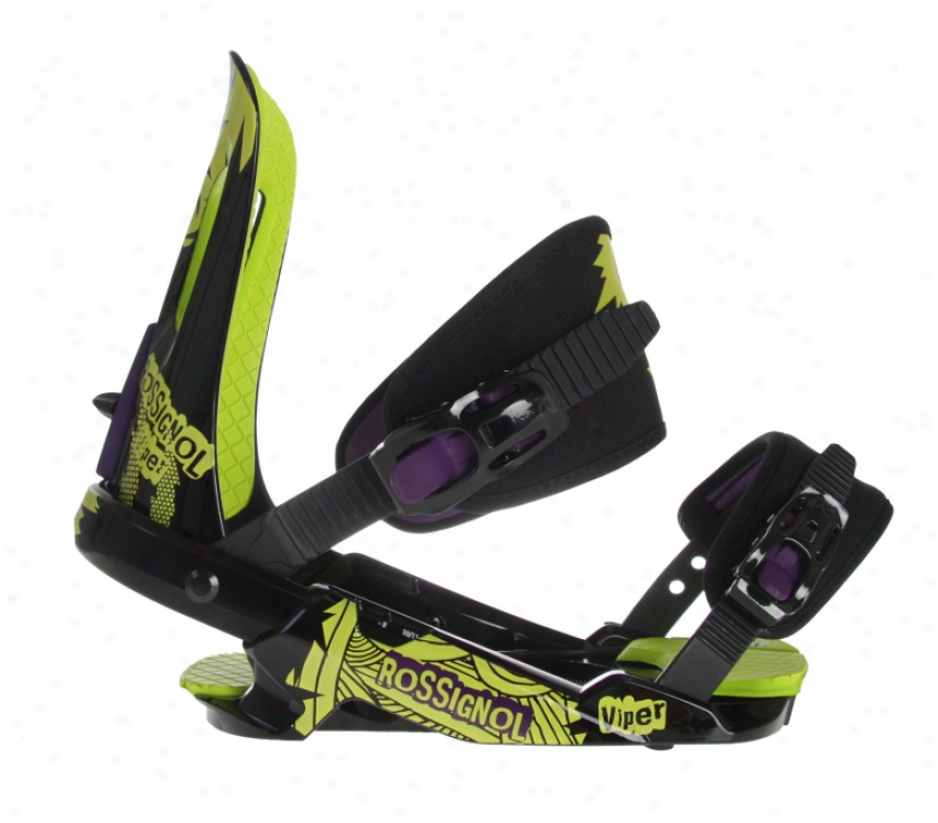 Rossignol Viper V1 Snowboard Bindings Black/lime