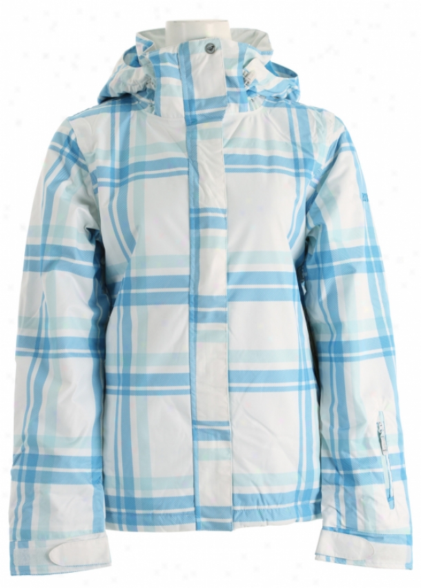 Roxy Jet Stream Snowboard Jacket White Plid