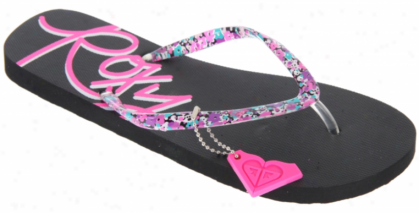 Roxy Mimosa Ii Sandals Black/pink Ditsy