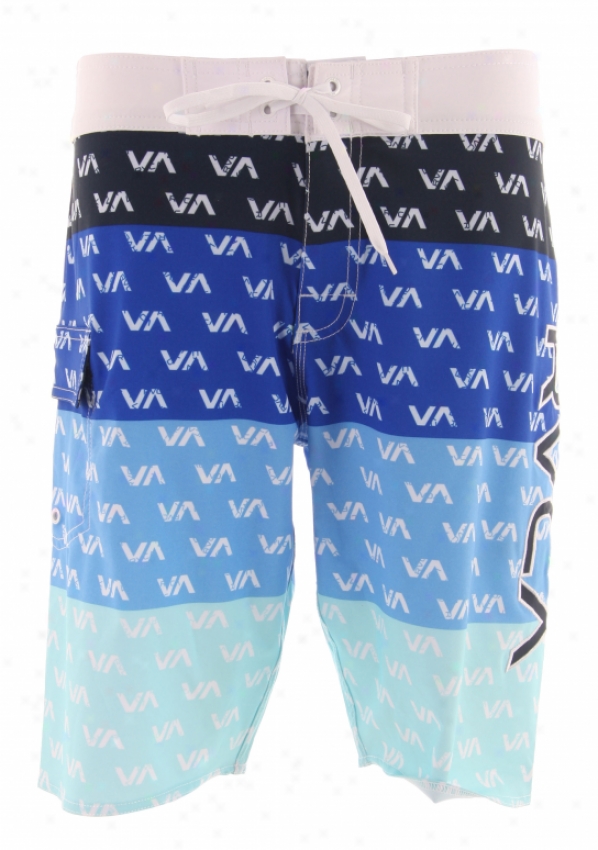 Rvca 4 Pete Trunk Boardshorts White/blue