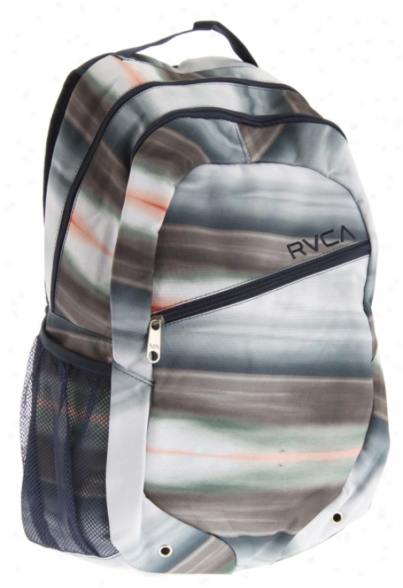 Rvca Apocalypes Pak Backpack Nav yApocalypse Print