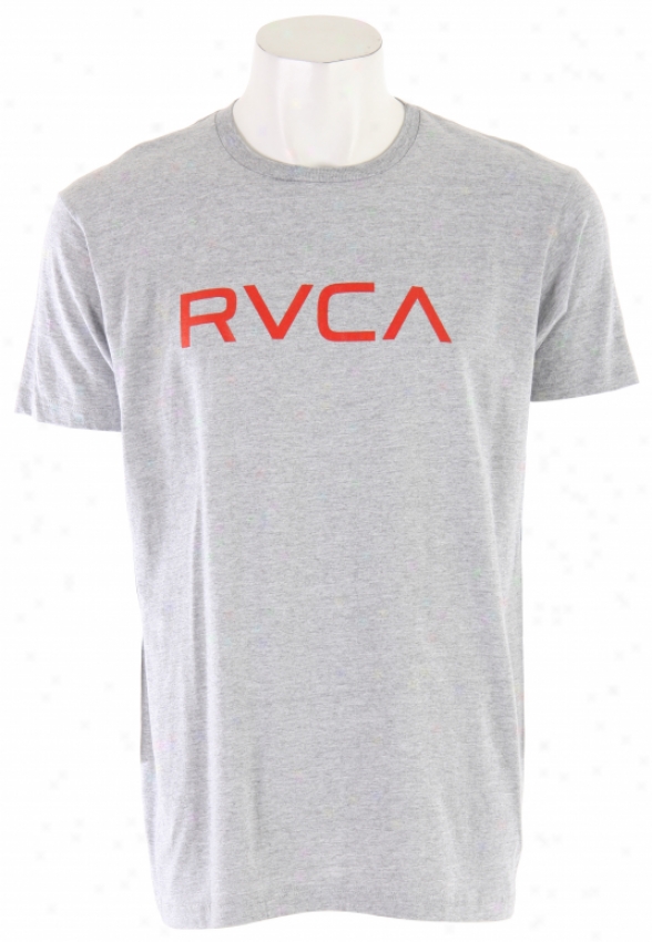 Rvca Big Rvca T-shirt Grey Heather