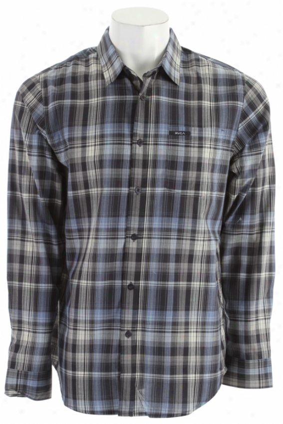 Rvca Cationic L/s Shirt Dark Navy