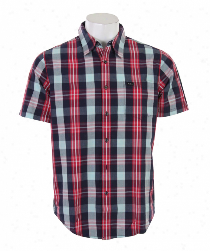 Rvca Kings Plaid Shirt Navy