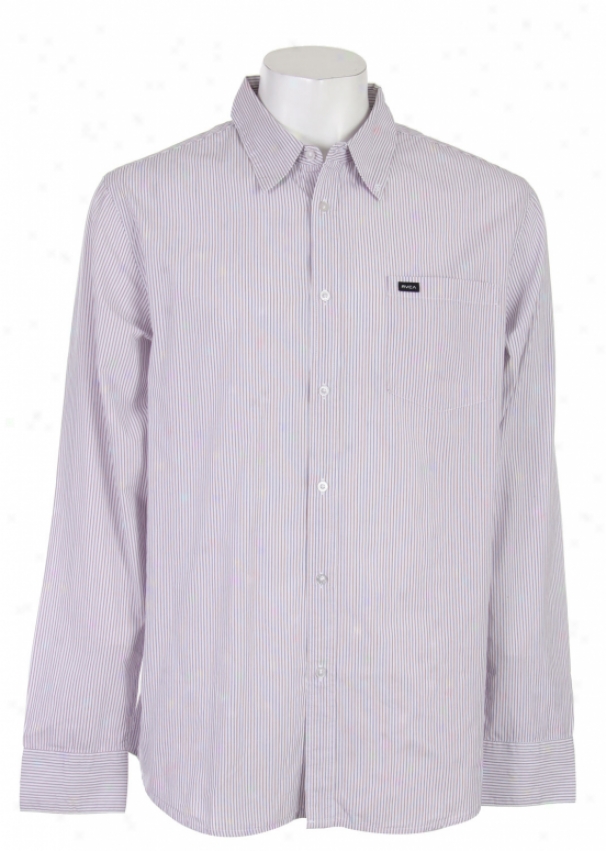 Rvca Neewberg Stripe L/e Shirt White