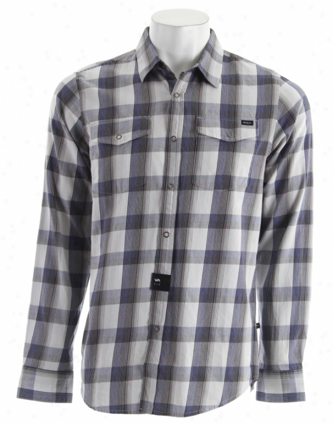 Rvca Noah Plaid L/s Shirt Cement