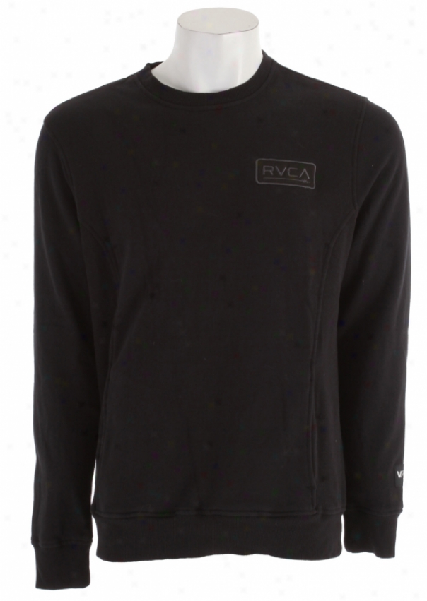 Rvca Patched Crew Sweater Black