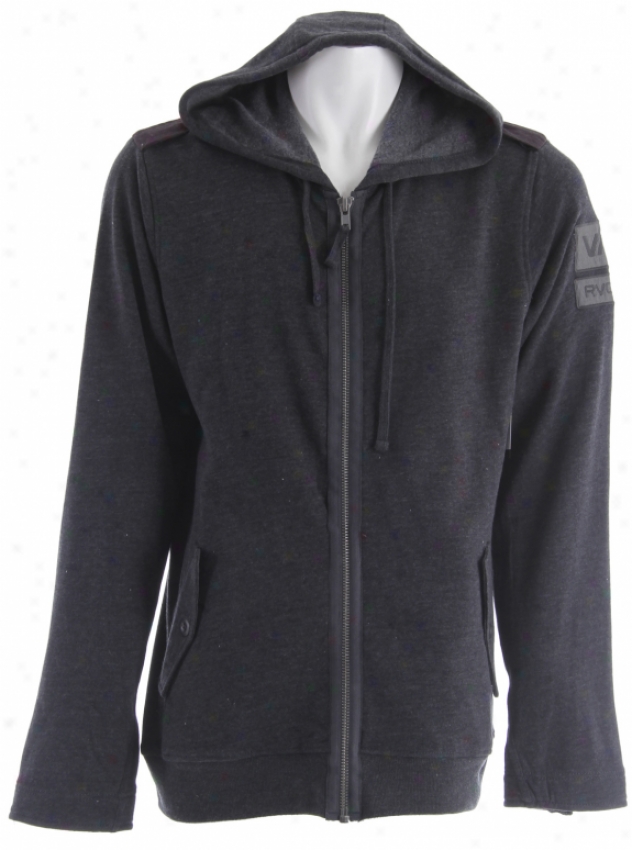 Rvca Project Rvca Ii Hoodie Dark Charcoal