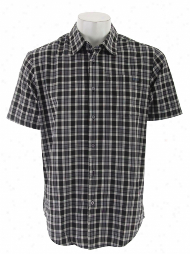 Rvca Radio Plaid S/s Shirt Black