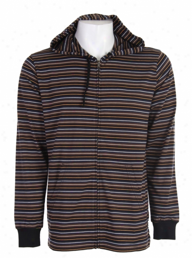 Rvca Rally Stripe Hoodie Black