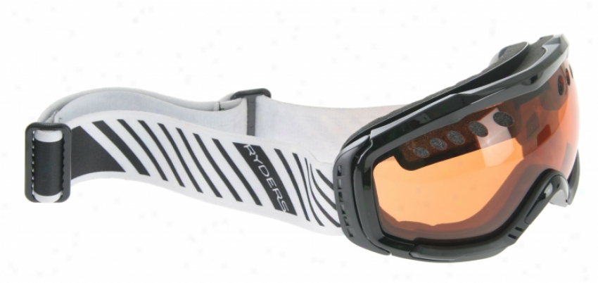 Ryders Fakie Snowboard Goggles Black/amber Lens