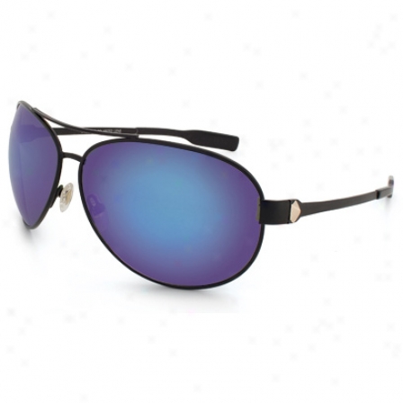 S4 Mac Sunglasses Black/blue Mirror Polarized Lens