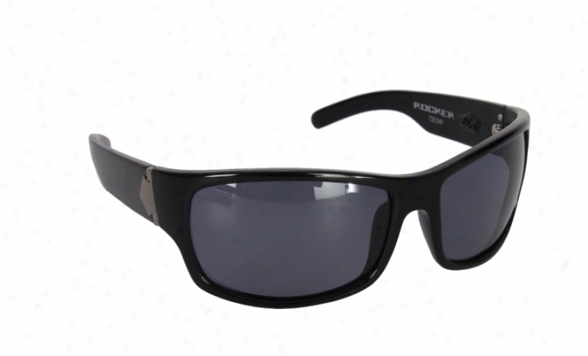 S4 Rocker Sunglasses Black/grey Polarized Lens