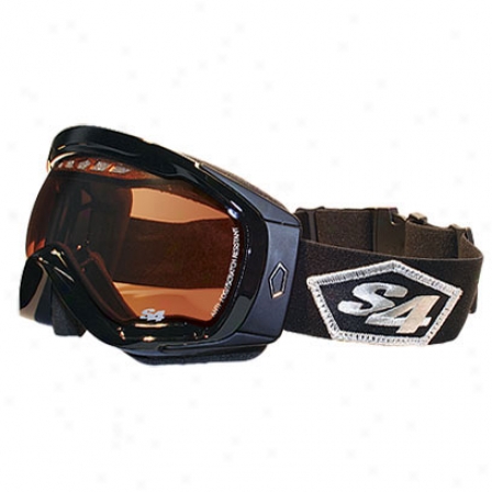 S4 Transfer Snowboard Goggles Black/black/flsh Mirror Amber Lens