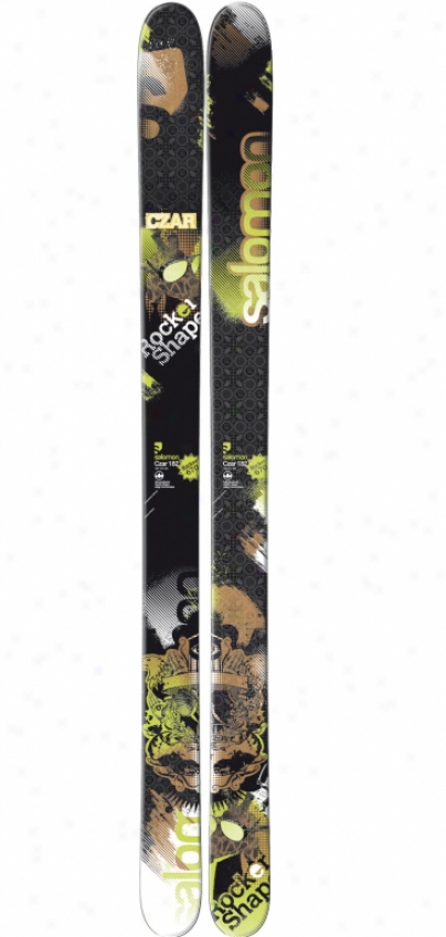 Salomon Czar Skis Black/green/brown