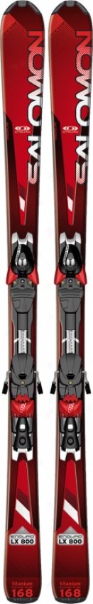 Salomon Enduro Lx 800 Skis Red/black W/ Z12 Bindings B90