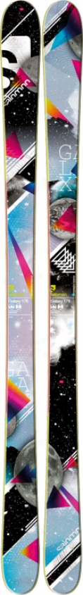 Salomon Galaxy Skis Black/blue/pink