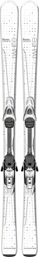 Salomon Origins Pure White Skis White W/ L9 Bindings B80