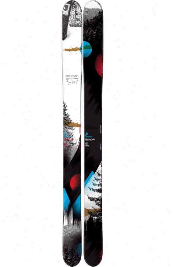 Salomon Rocker 2 Skis Black/white/blue