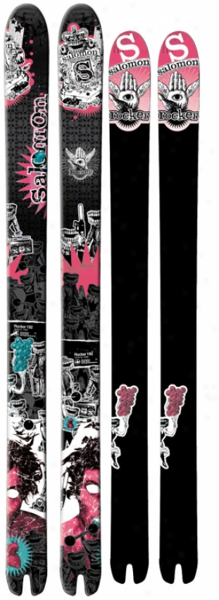 Salomon Rocker Skis Black/pink/greem