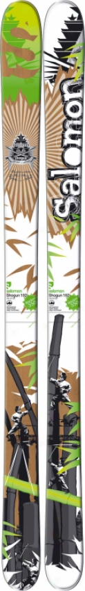 Salomon Shogun Skis Green//brown/white