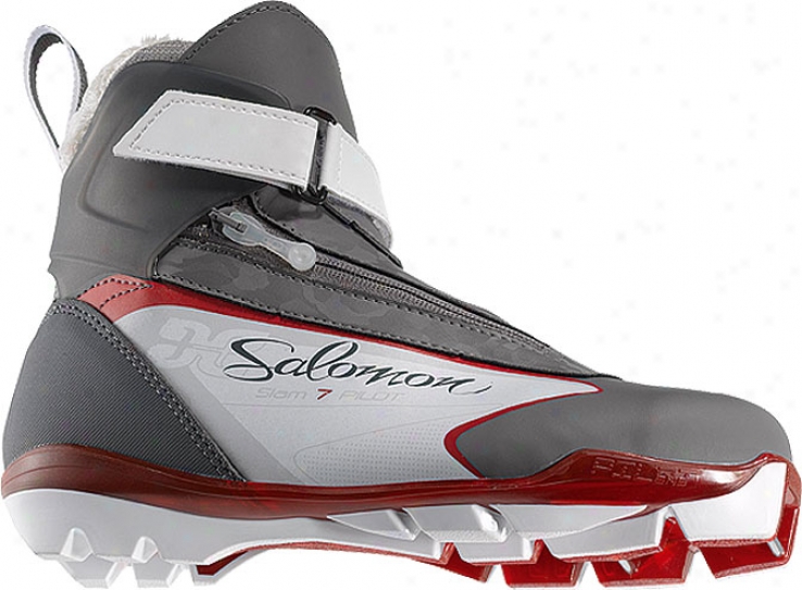 Salomon Siam 7 Pilot Put a~ Country Ski Boots Grey/white