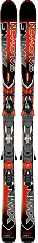 Salomon X-wing 8 Skis W/ Z10 B80 Bindings Red/black