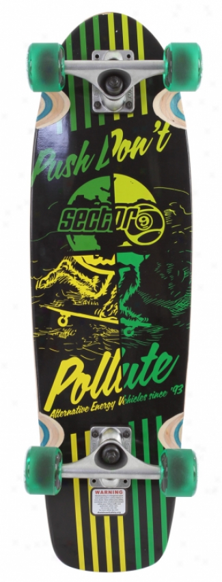 Sector 9 Pdp Mini Longboard Skateboard Complete Green/helllw