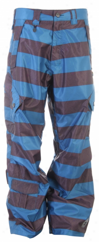 Sessions Adhilles Heather Stripe Snowboard Pants Blue Heather Stripr