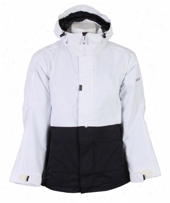 Sessions Anoracket Snowboard Jacket White/black
