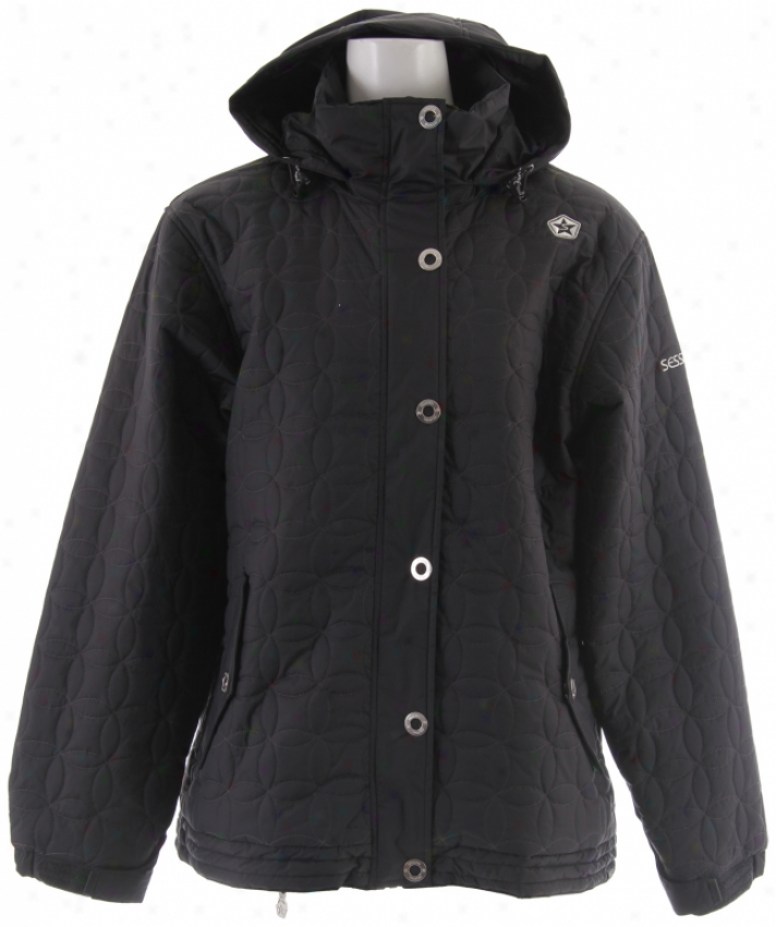 Sessions Bubble Snowboard Jacket Black Magic