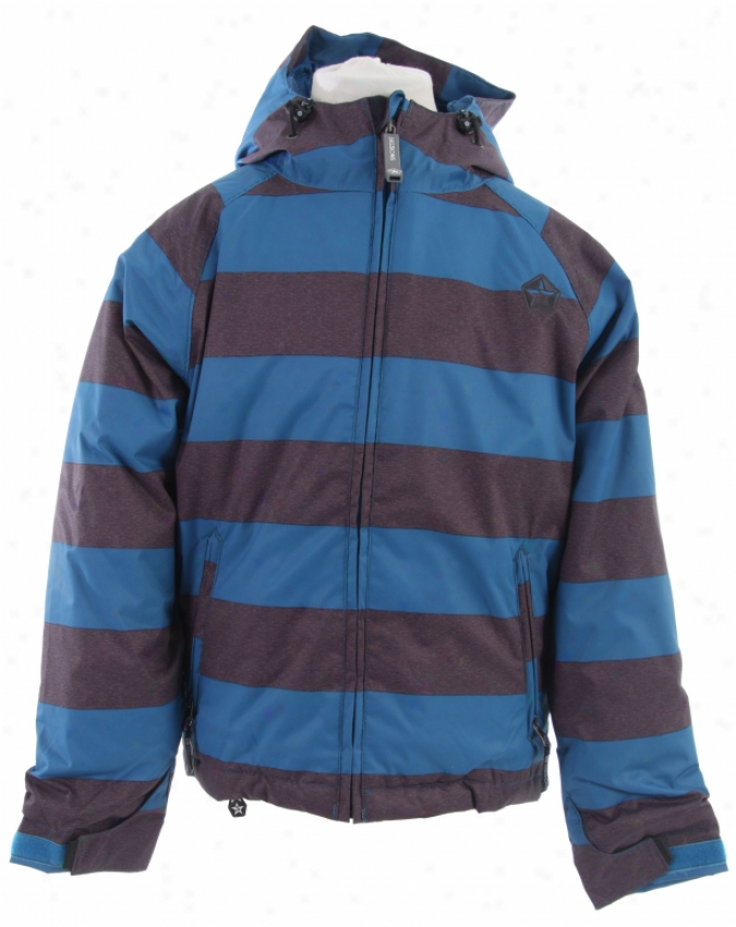 Sessions Bucky Heather Stripe Snowboard Jacket Blue Heather Stripe