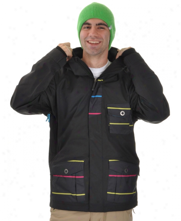 Sessions Concept Snowboard Jacket Neon Pop Stripe